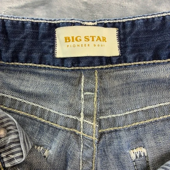 Big Star Pioneer Boot Mens Jeans Size 33L Distressed Cowboy Western Rodeo - Picture 12 of 16